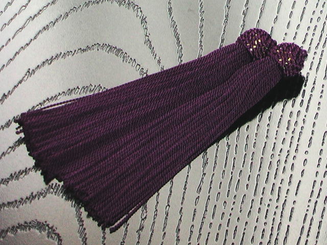 数珠用 頭付き房（人絹）古代紫