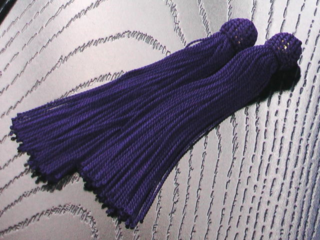 数珠用 頭付き房（人絹）紫