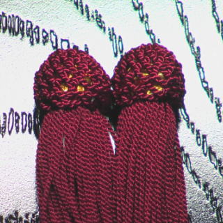 数珠用 頭付き房（人絹）赤紫 頭付き房