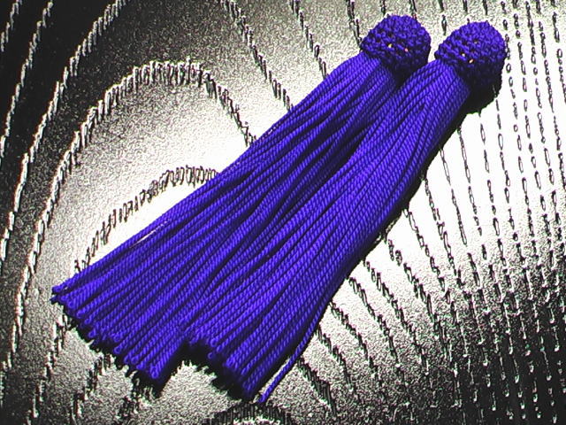 数珠用 頭付き房（人絹）紫 1組