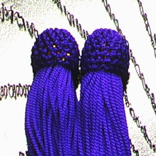 数珠用 頭付き房（人絹）紫 頭付き房