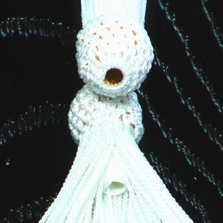 数珠用 頭付き房（正絹）白 軸穴